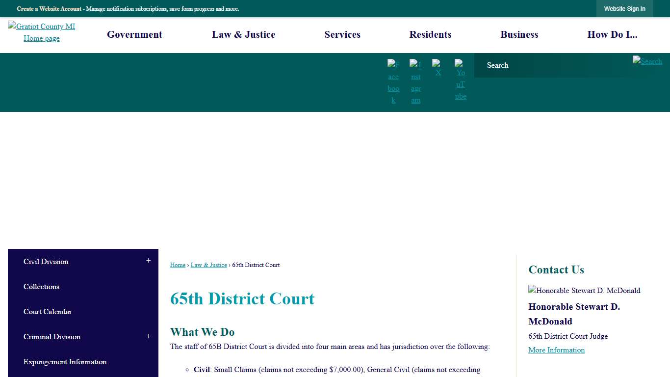 65th District Court | Gratiot County, MI